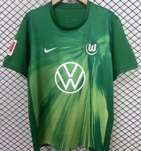 2025/26 Wolfsburg Home Green Fans Soccer Jersey
