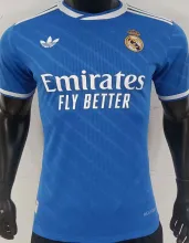 2025/26 RM Third Blue Player Version Soccer Jersey 有歪纹