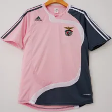 2007/08 Benfica Away Pink Retro Soccer Jersey