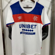 2025/26 Glasgow Rangers Away White Fans Soccer Jersey