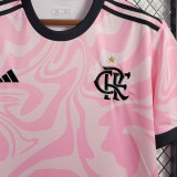 Familia #10 Flamengo Pink Fans Soccer Jersey 2023 带胸前广告