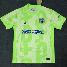 2024/25 BA x Travis Scott Third Green Fans Soccer Jersey 胸前新广告