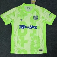 2024/25 BA x Travis Scott Third Green Fans Soccer Jersey 胸前新广告