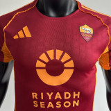 2025/26 Roma Home Red Player Version Soccer Jersey