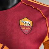 2025/26 Roma Home Red Player Version Soccer Jersey