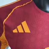 2025/26 Roma Home Red Player Version Soccer Jersey