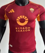 2025/26 Roma Home Red Player Version Soccer Jersey