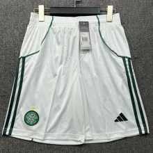 2025/26 Celtic Home White Shorts Pants