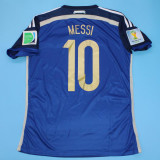 2014 Argentina Away Retro Player Version Soccer Jersey