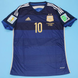 2014 Argentina Away Retro Player Version Soccer Jersey