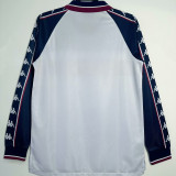 1997/98 Man City Away White Retro Long Sleeve Soccer Jersey