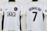 2006/07 M Utd Away White Retro Player Version Soccer Jersey 球员版