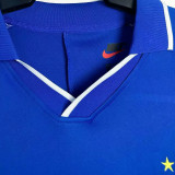 1997 Brazil Away Blue Retro Soccer Jersey