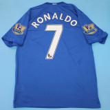 2008/2009 M Utd Third Blue Retro Player Version Long Sleeve Jersey 球员版长袖