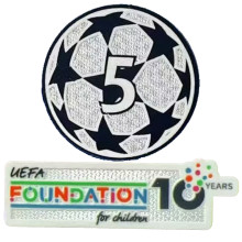 UEFA Champions League CUP 5 Patch 2025/26  欧冠章 5 字杯+ 10周年公平条 (You can buy it Or tell me to print it on the Jersey )