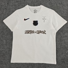 2025/26 BA x Travis Scott White Pure Cotton Jersey 胸前银色字