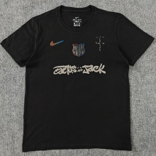 2025/26 BA x Travis Scott Black Pure Cotton Jersey 胸前银色字
