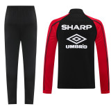 2025/26 M Utd Black Jacket Tracksuit