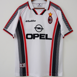 1997/98 AC Milan Away White Retro Soccer Jersey