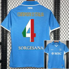 CAMPIONI D'ITALIA #4 Napoli Home Fans Soccer Jersey 2024/25 ★★