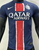 CHAMPIONS OF EUROPE 25 ICIC'EST PARIS PSG  Home Blue Player Version Soccer Jersey 2024/25白色底队微 带星塔球员版★★