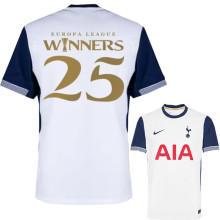 Europa League Winners #25 TH FC 1:1 Quality Home White Fans Soccer Jersey 2024/25 ★★