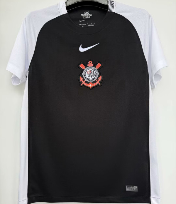 2025/26 Corinthians 1:1 Quality Away Black Fans Soccer Jersey