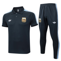 2025/26 Argentina Dark Grey POLO Retro Sweater Tracksuit