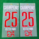 CHAMPIONS OF EUROPE 25 ICIC'EST PARIS PSG  Home Blue Player Version Soccer Jersey 2024/25白色底队微 带星塔球员版★★