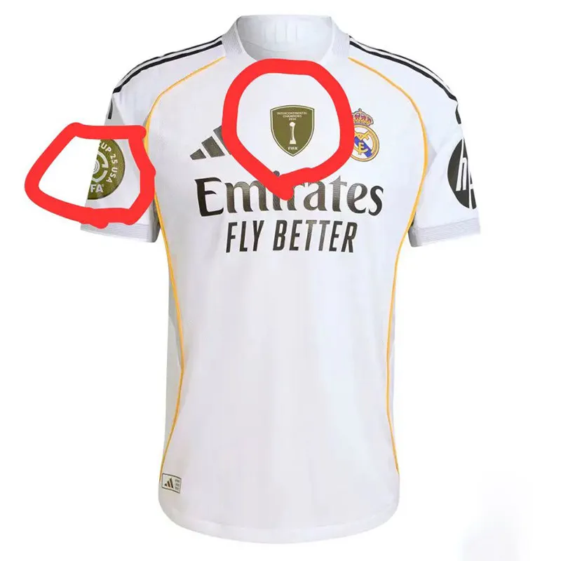 2025/26 RM Home 1:1 Quality White Fans Soccer Jersey