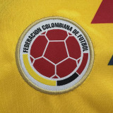 1990 Colombia Home Yellow Retro Kids Soccer Jersey
