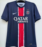 2024/25 PSG 1:1 Quality Home Blue Champion Style Fans Soccer Jersey（Embroidery Champion Star） 刺绣的前塔星