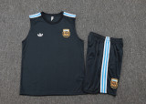 2025/26 Argentina Dark Grey Vest Training Jersey(A Set)