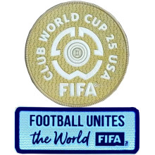FIFA CLUB WORLD CUP 25 USA+FOOTBALL UNITES the World 世俱杯章 +白色公平条 You can buy it alone OR tell us which jersey to print it on
