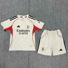 2025/26 Benfica Away White Kids Soccer Jersey