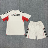 2025/26 Benfica Away White Kids Soccer Jersey