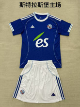2025/26 Strasbourg Home Blue Kids Soccer Jersey  斯特拉斯堡