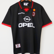 1997/98 AC Milan Away Black Retro Soccer Jersey
