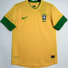 2012/13 Brazil Home Yellow Retro Soccer Jersey