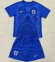 2025/26 Finland Away Blue Kids Soccer Jersey
