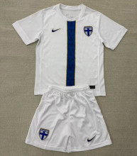 2025/26 Finland Home White Kids Soccer Jersey
