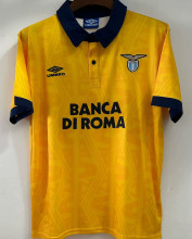 1992 Lazio Away Yellow Retro Soccer Jersey