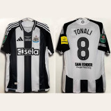 TONALI #8 Newcastle 1:1 Quality Home Fans Jersey 2024/25   ALL PAtch 按图（SAM FENDER People Watching有号下广告）★★