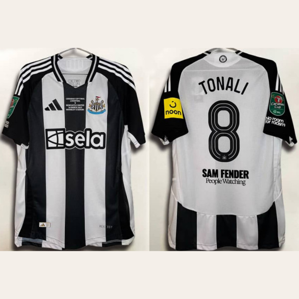 TONALI #8 Newcastle 1:1 Quality Home Fans Jersey 2024/25   ALL PAtch 按图（SAM FENDER People Watching有号下广告）★★