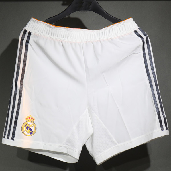 2013/2014 RM Home White Retro Player Version Shorts Pants 球员版