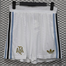 2024/25 Argentina 50th Anniversary Player Version White Shorts Pants 球员版