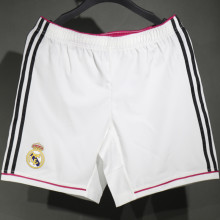 2014/2015 RM Home White Retro Player Version Shorts Pants 球员版