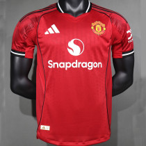 2025/26 M Utd Home Red Player Version Soccer Jersey