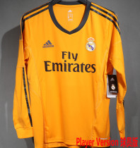 2013/14 RM Thrid Orange Retro Player Version Long Sleeve Soccer Jersey  球员版