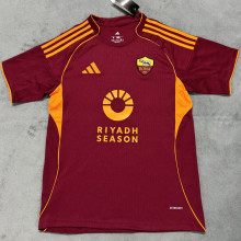 2025/26 Roma 1:1 Quality Home Red Fans Soccer Jersey  带胸前广告
